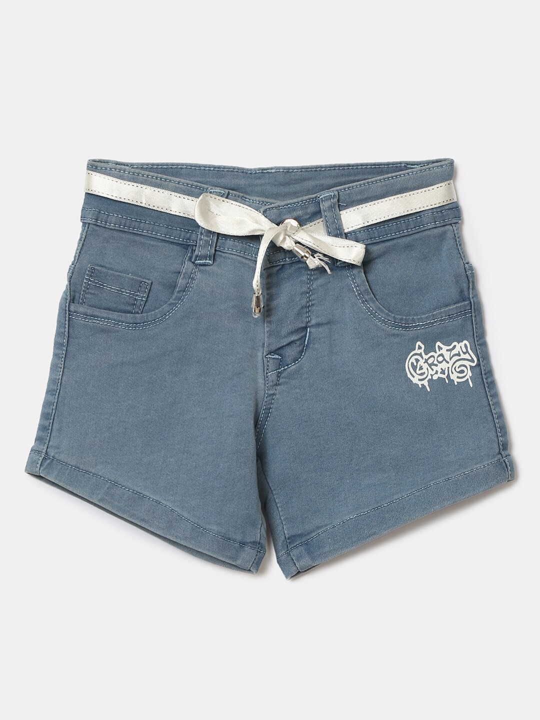 

V-Mart Girls Blue Cotton Denim Shorts