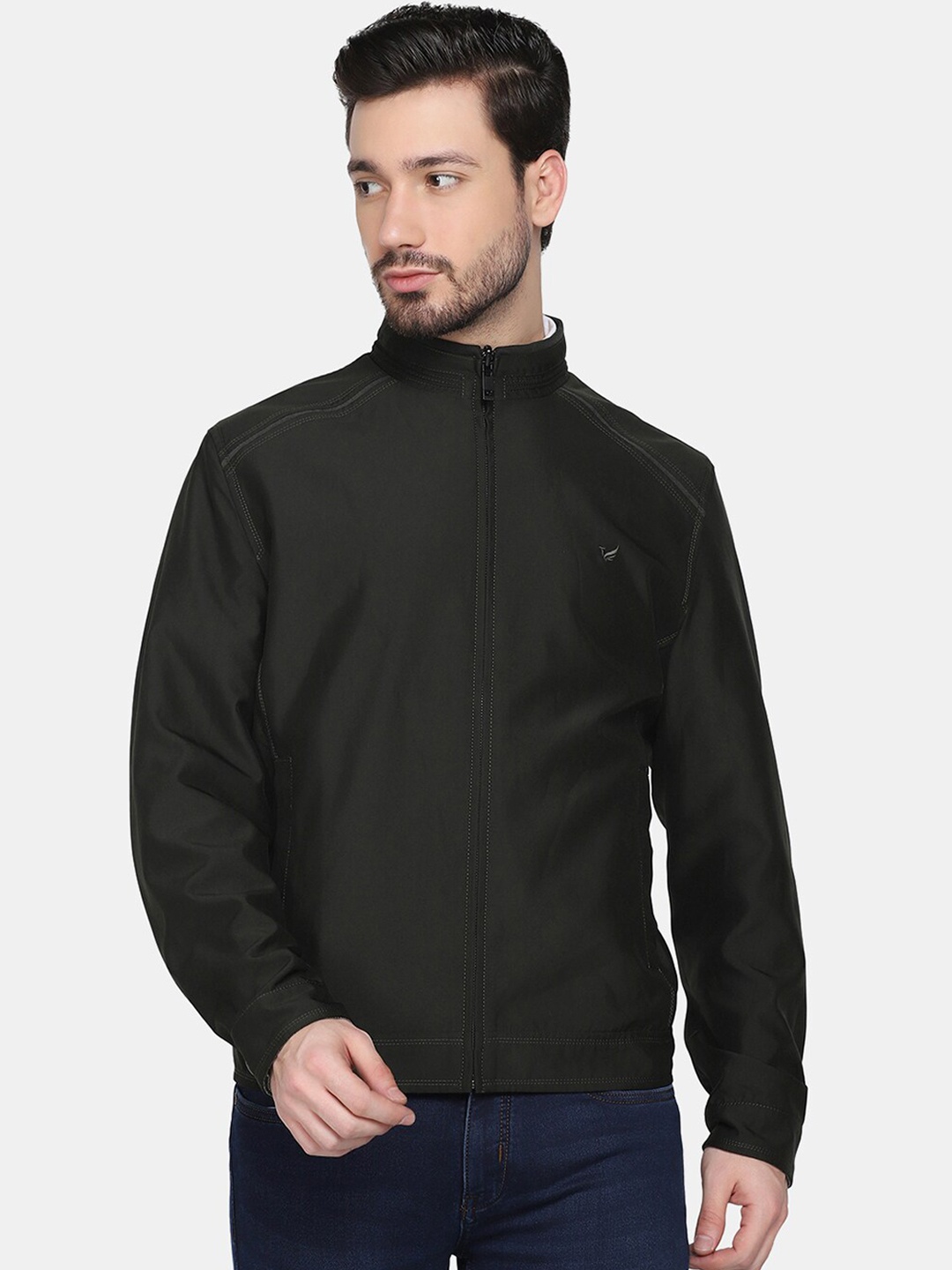 

Blackberrys Men Black Solid Bomber Jacket