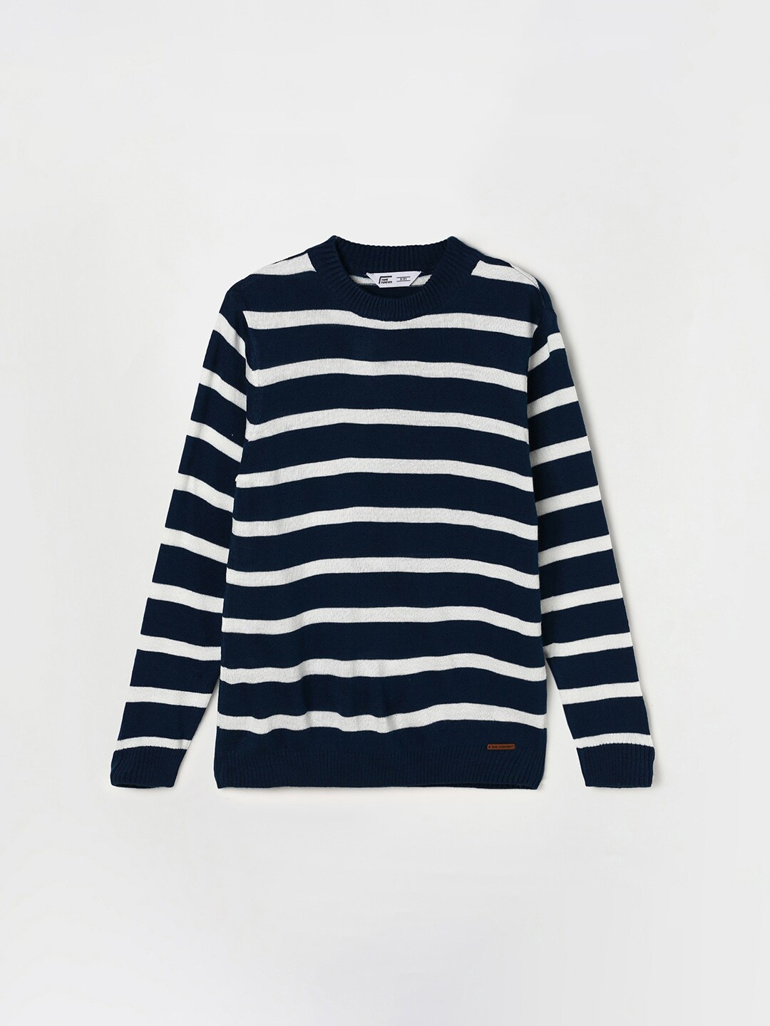 

Fame Forever by Lifestyle Boys Navy Blue & White Striped Acrylic Pullover