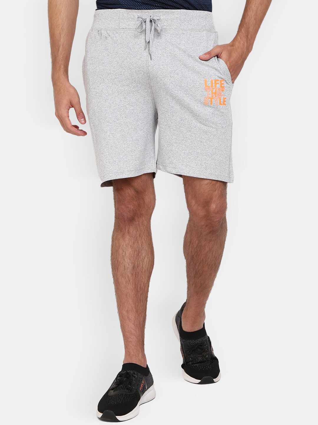 

V-Mart Men Grey Cotton Shorts
