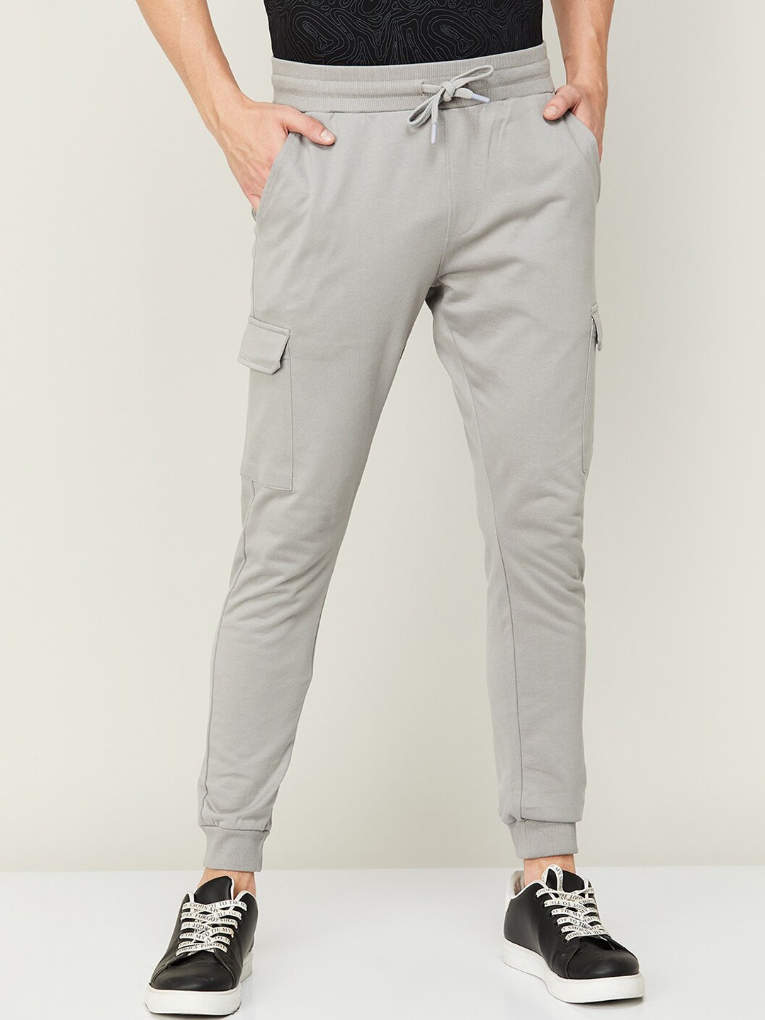 

Fame Forever by Lifestyle Men Grey Solid Cotton Joggers