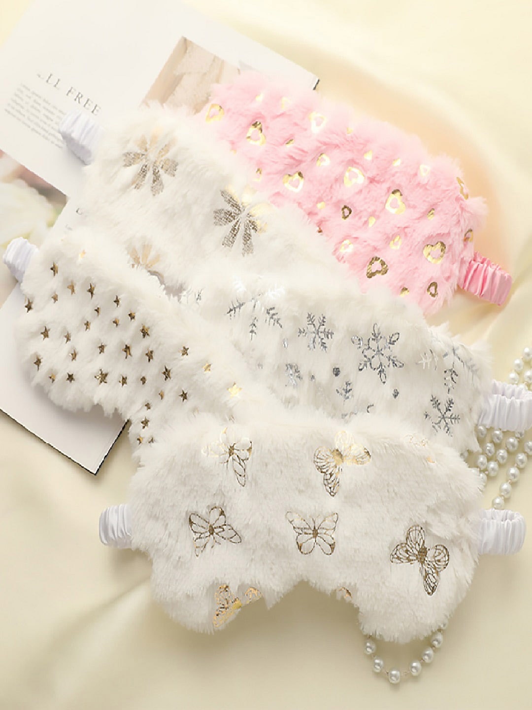 

JENNA White Natural Silk Sleeping Eye Mask