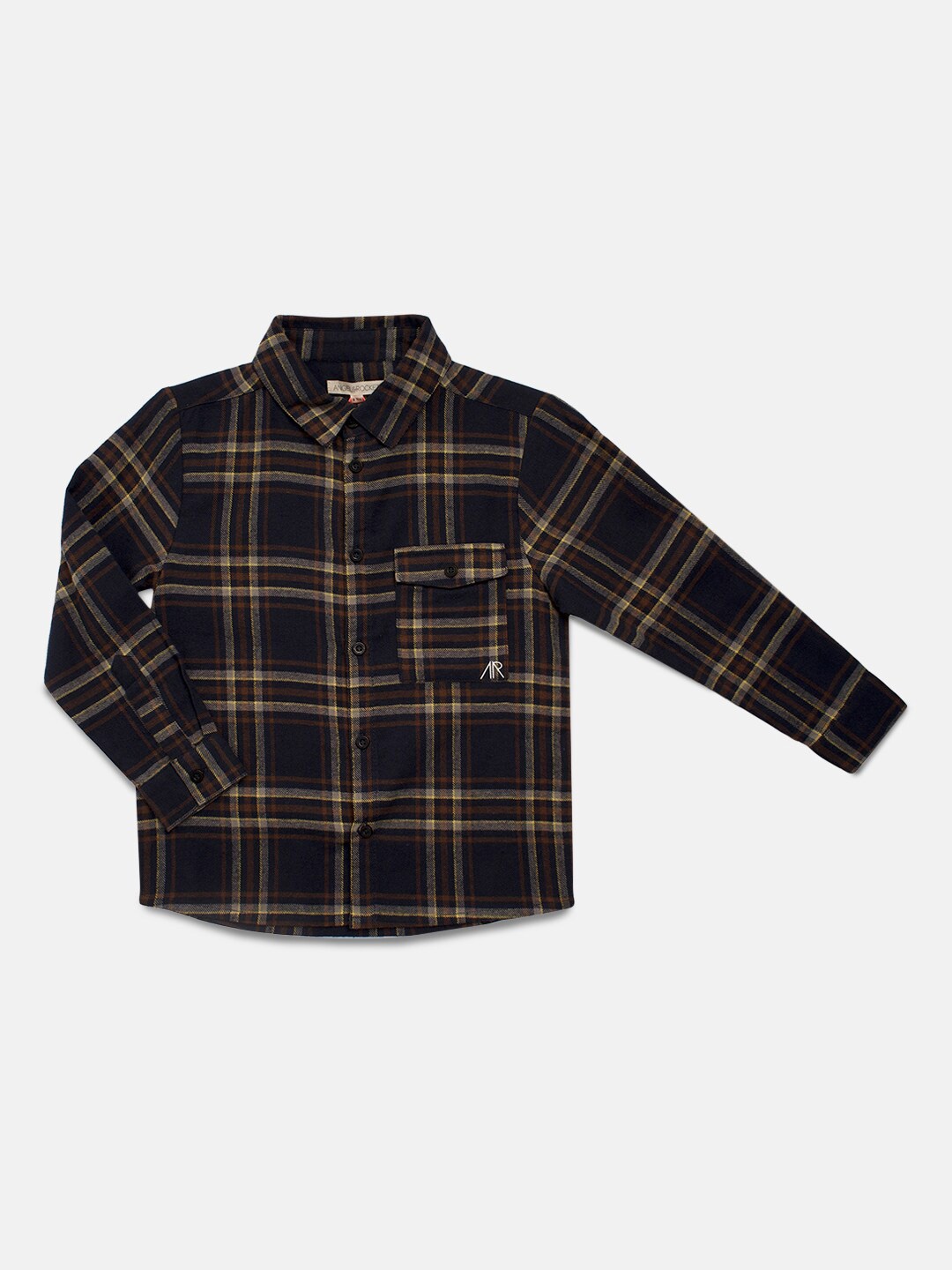 

Angel & Rocket Boys Navy Blue Checked Casual Shirt