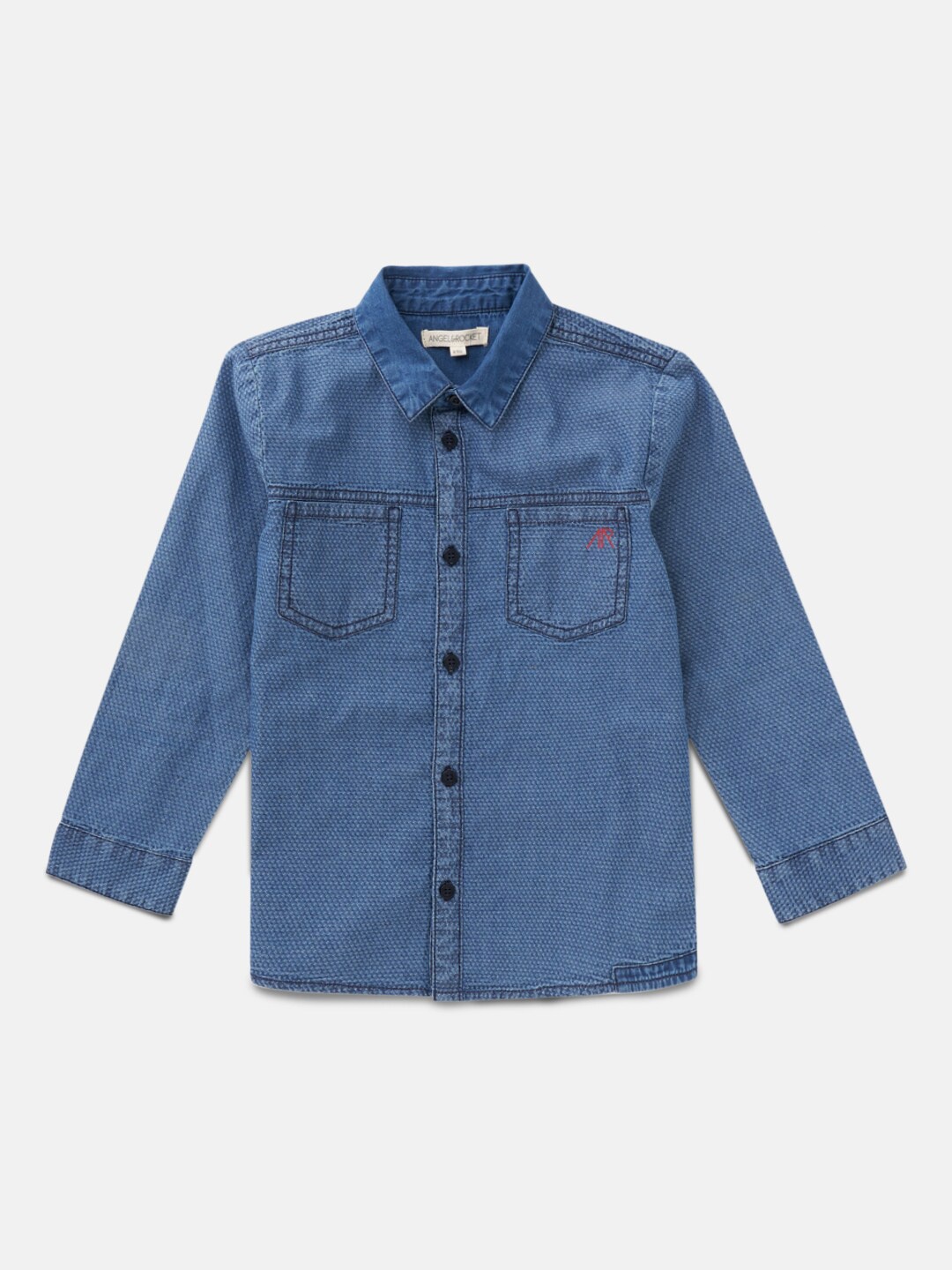 

Angel & Rocket Boys Blue Classic Solid Casual Shirt