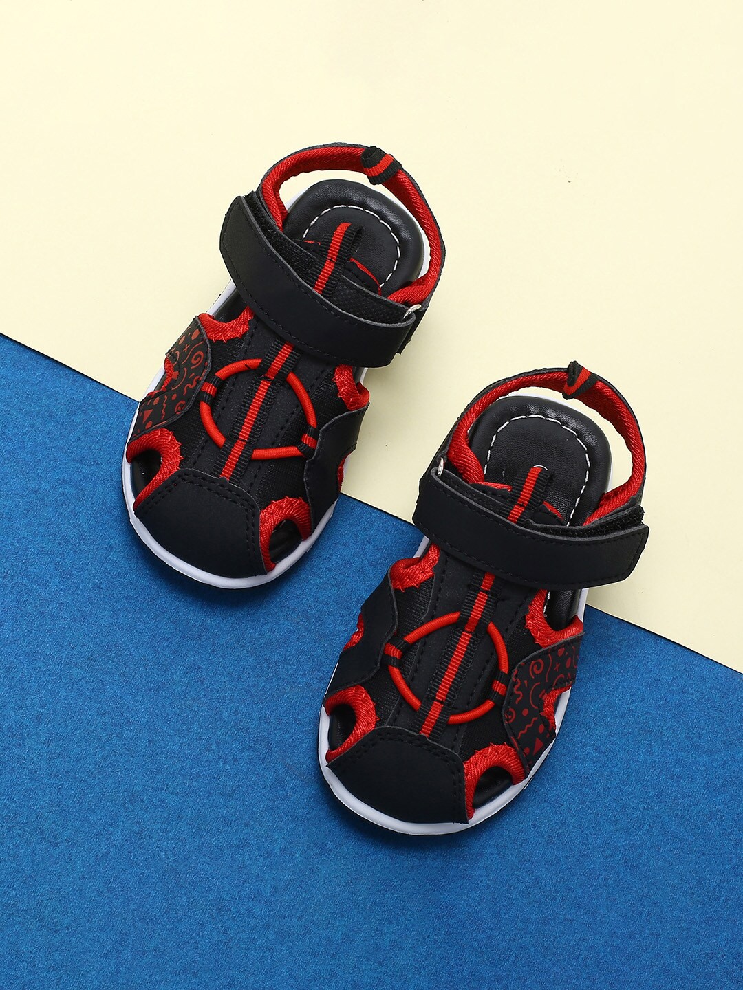 

Fame Forever by Lifestyle Boys Black & Red Comfort Sandals