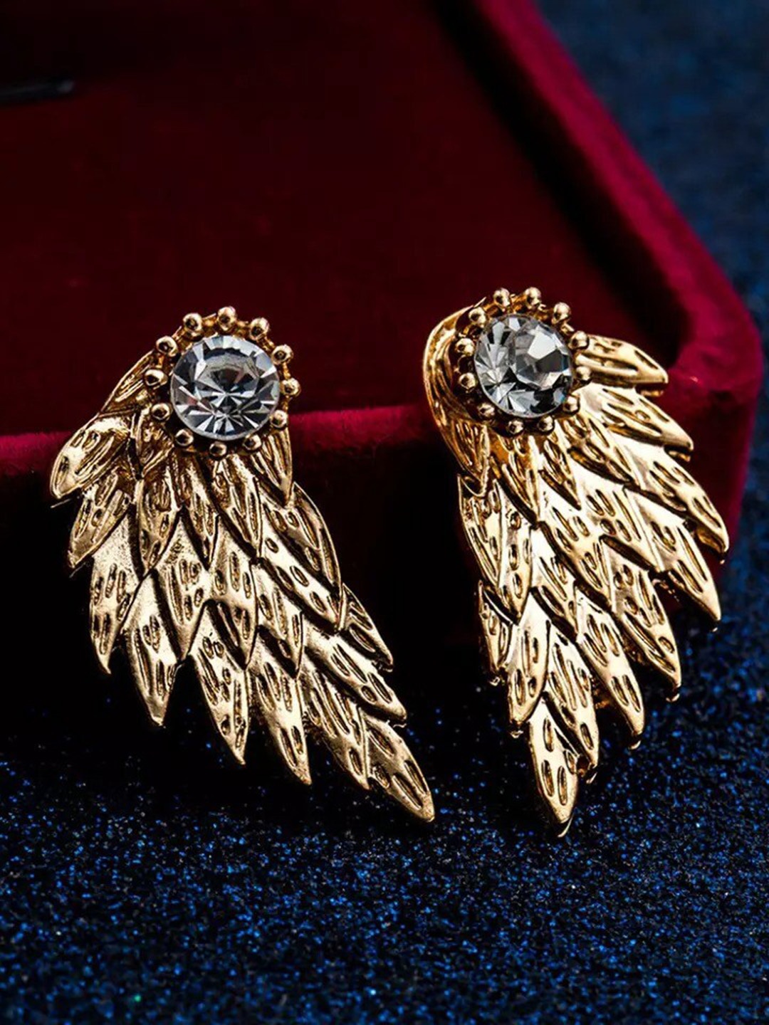 

Pinapes Pack Of 2 Gold-plated & Silver Plated Contemporary Studs Earrings