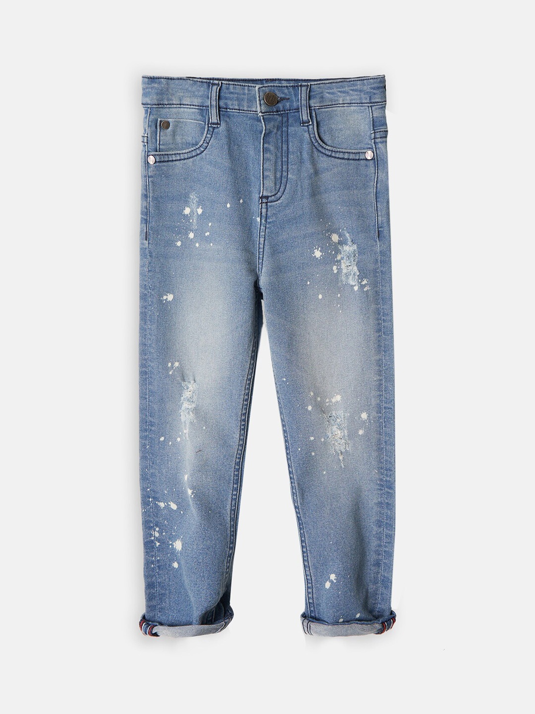 

Angel & Rocket Boys Blue Comfort Low Distress Light Fade Stretchable Cotton Jeans