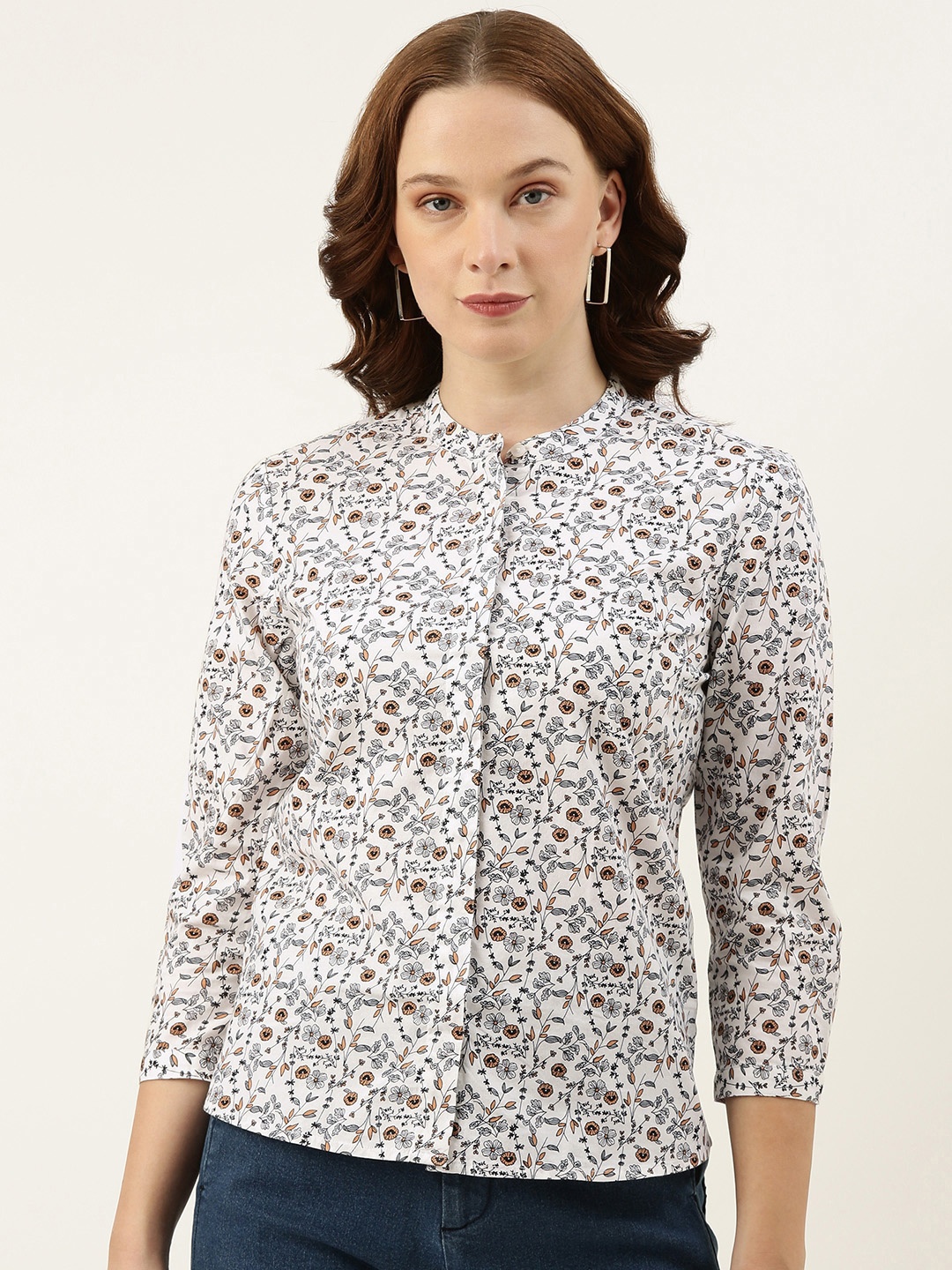 

IVOC Women Black Standard Slim Fit Opaque Casual Shirt, White