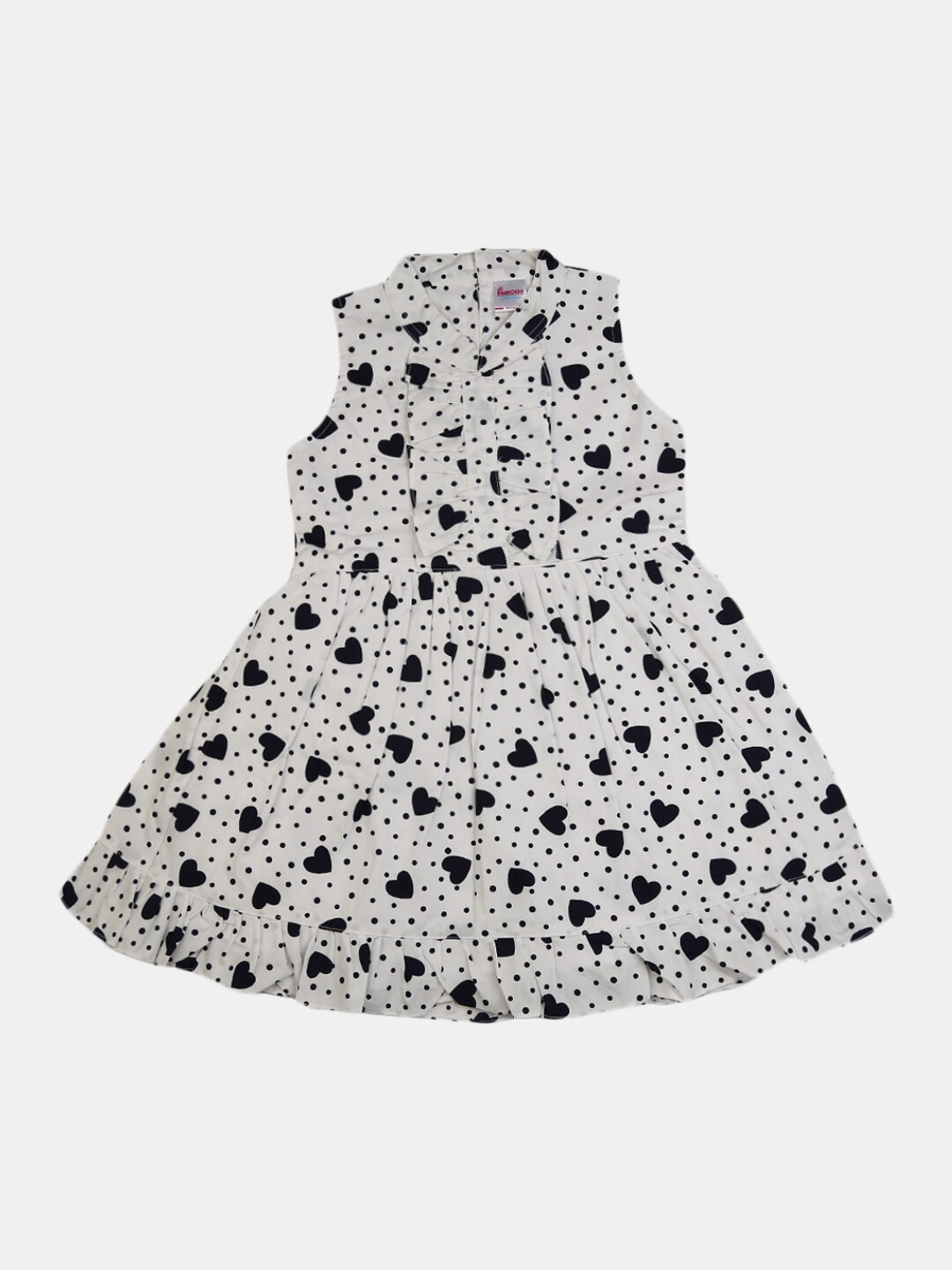 

V-Mart Girls White & Black Cotton Dress