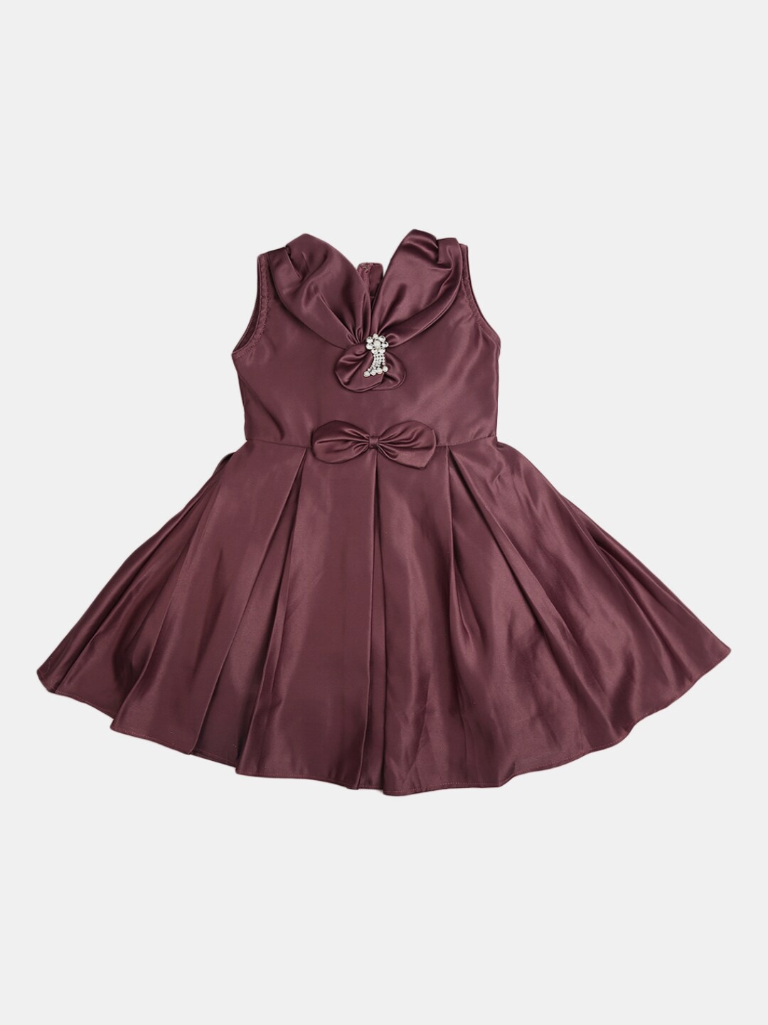 

V-Mart Girls Brown Fit and Flare Dress