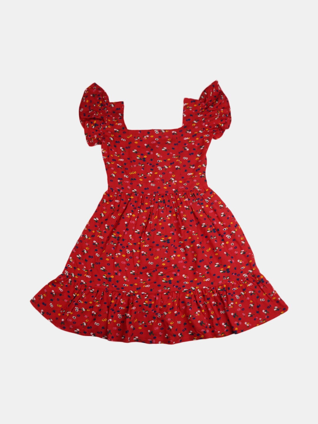 

V-Mart Girls Red Floral Print Fit and Flare Dress