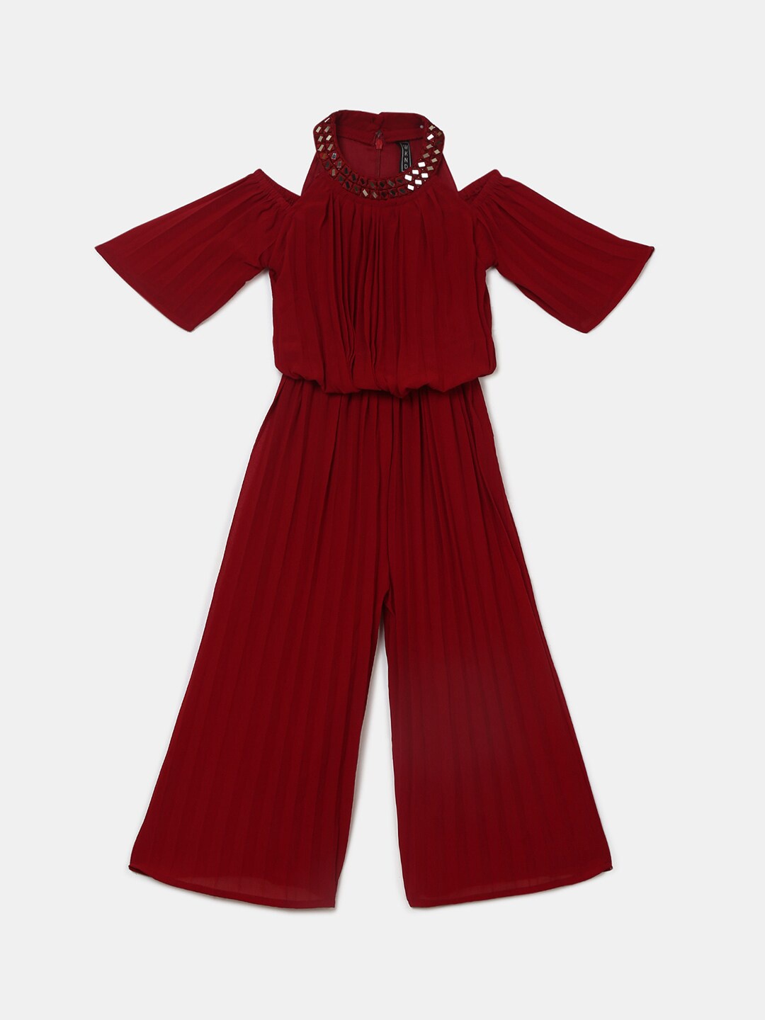 

V-Mart Girls Maroon Mock Neck Maxi Dress