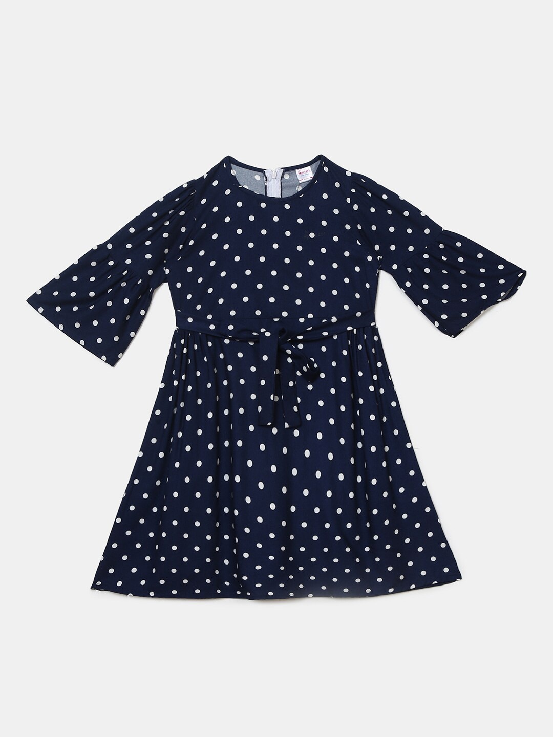 

V-Mart Girls Polka Dots Printed Dress, Navy blue