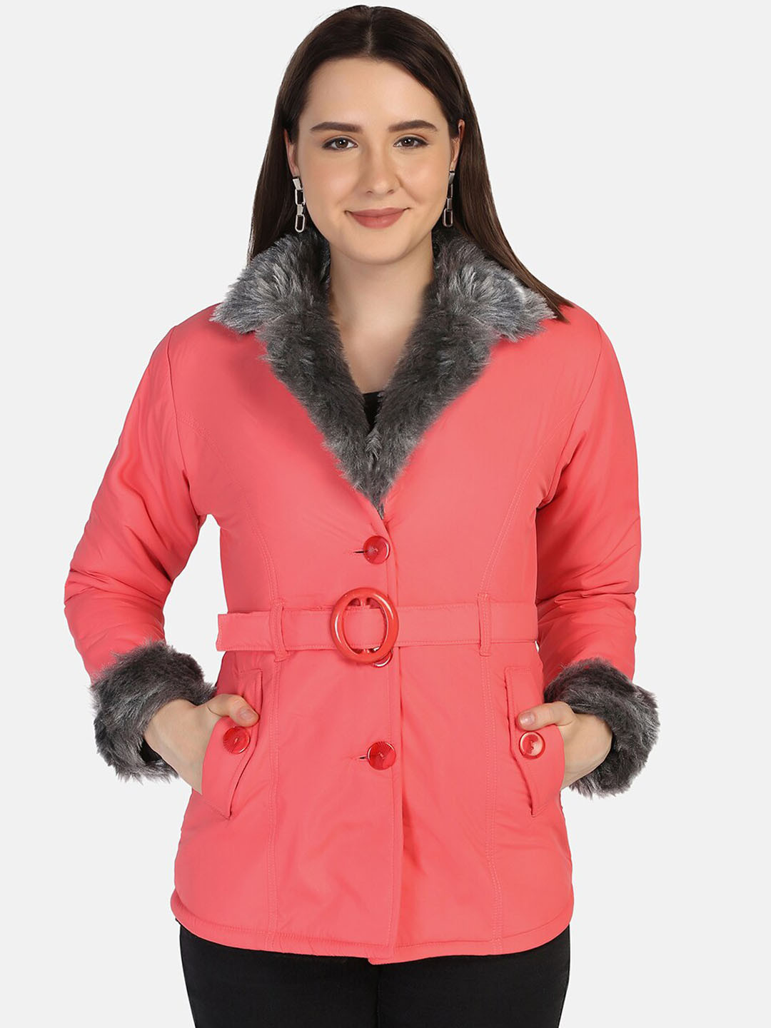 

BUY NEW TREND Women Pink Lightweight Parka Jacket