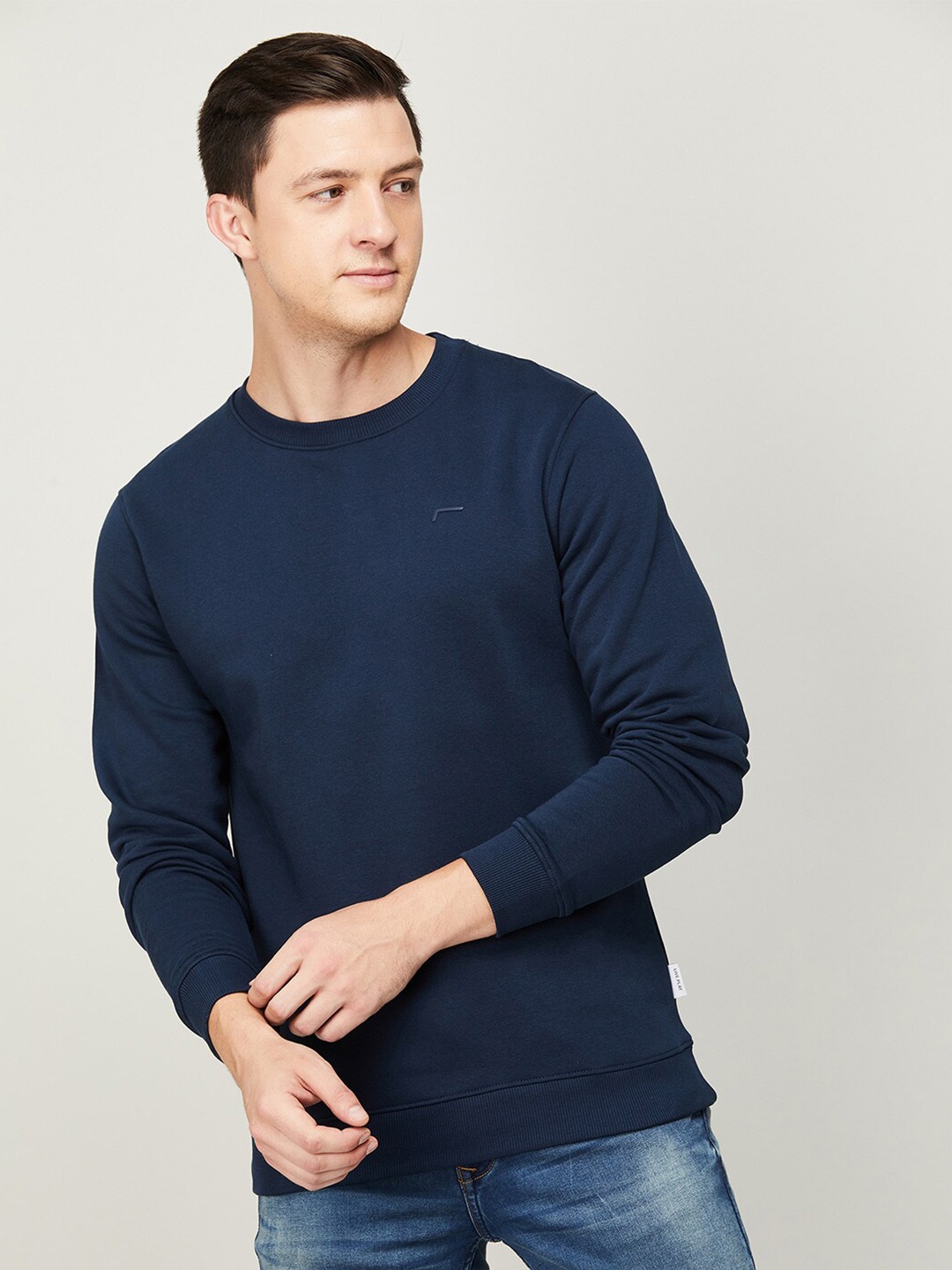 

Fame Forever by Lifestyle Men Navy Blue Round Neck Sweatshirt