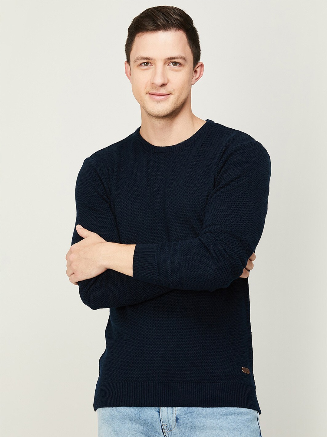 

Fame Forever by Lifestyle Men Navy Blue Round Neck Sweatshirt