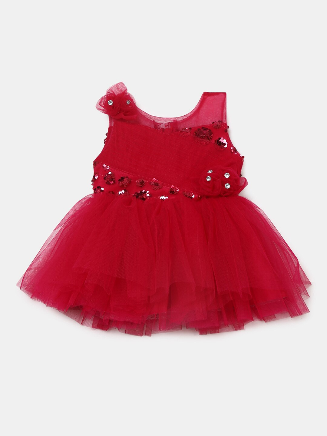 

V-Mart Girls Sleeveless Fit and Flare Dress, Fuchsia