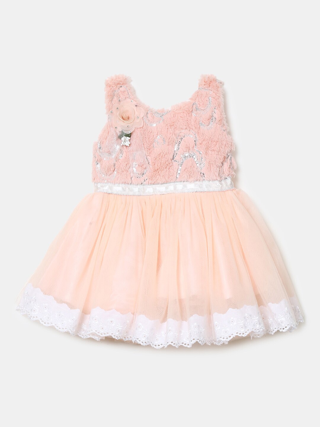 

V-Mart Girls Peach-Coloured Dress