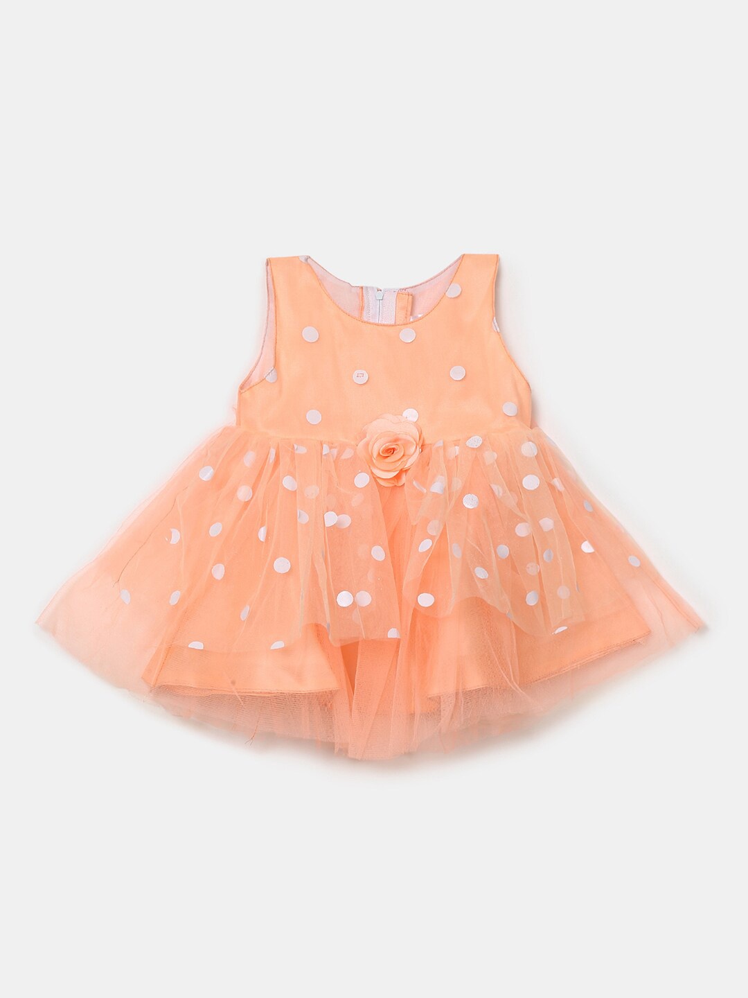 

V-Mart Girls Peach-Coloured Floral Dress