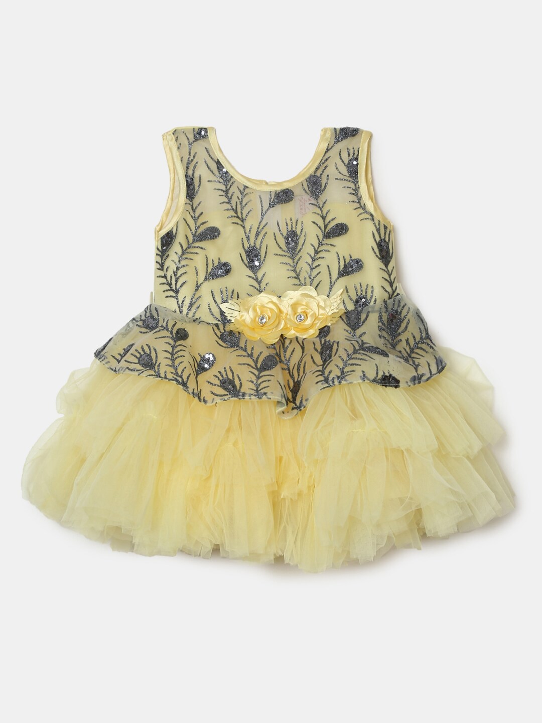 

V-Mart Girls Yellow Floral Dress