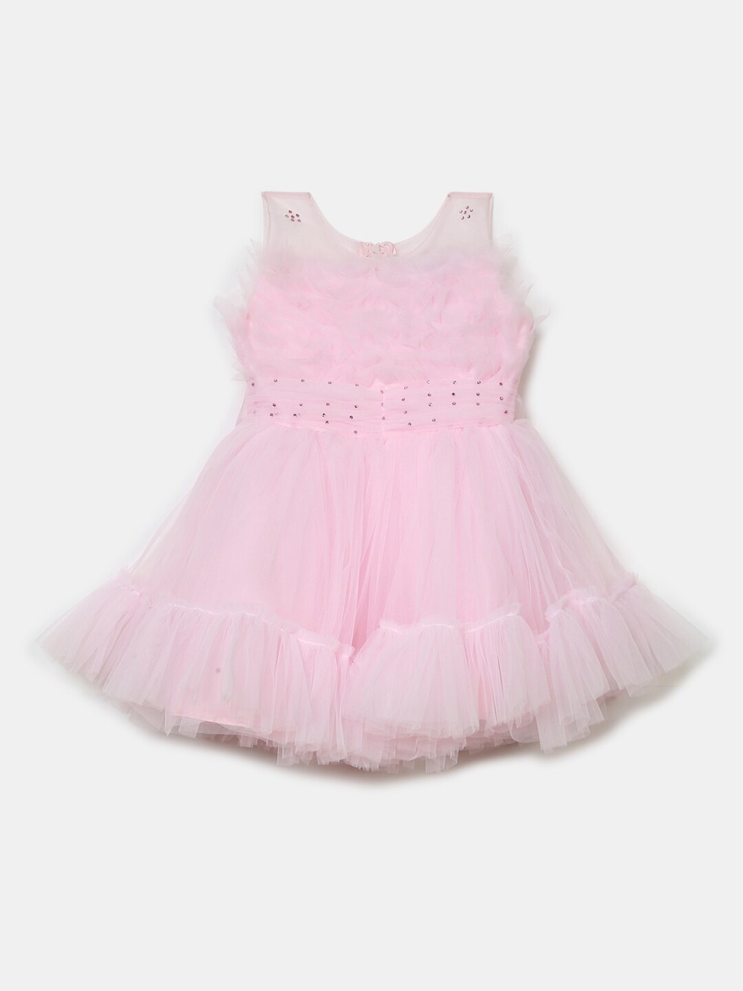 

V-Mart Infant Girls Pink Fit And Flare Dress