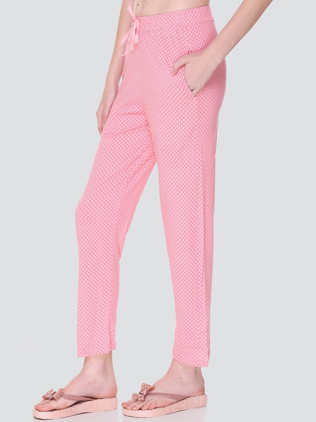 

KEIKO Women Pink Printed Cotton Lounge Pants