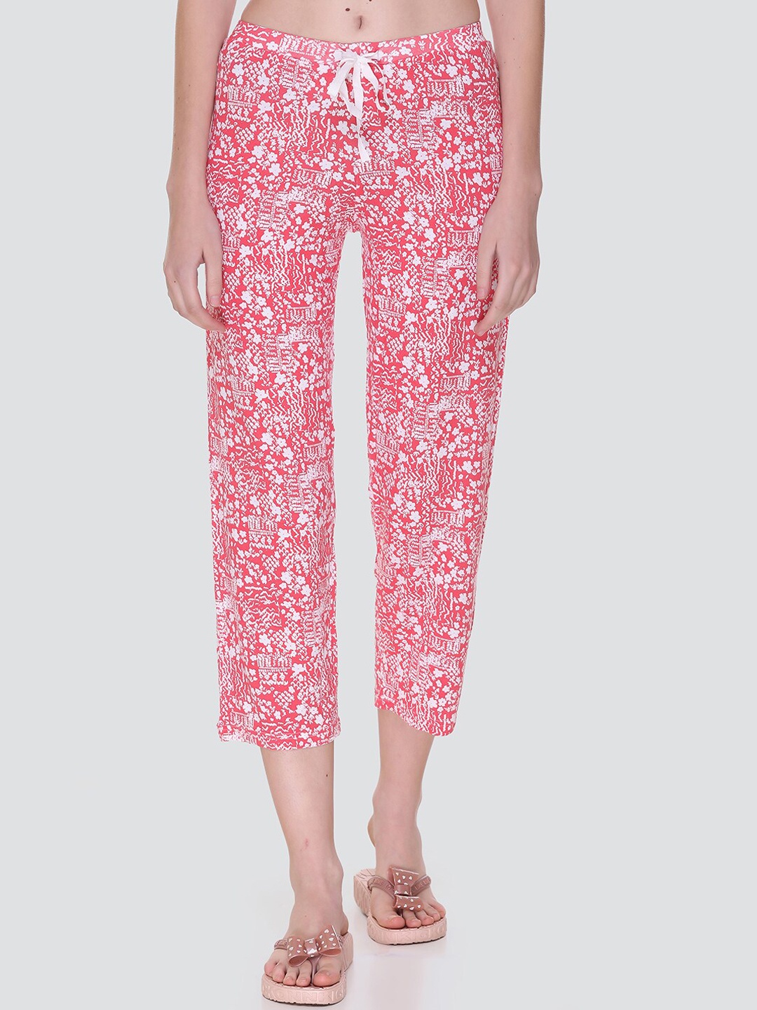 

KEIKO Women Pink Printed Cotton Lounge Pants