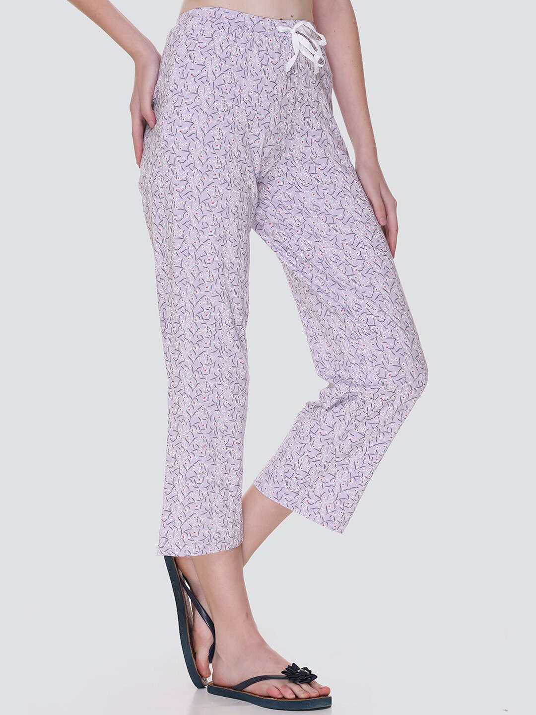 

KEIKO Women Lavender-Coloured Printed Cotton Lounge Pants