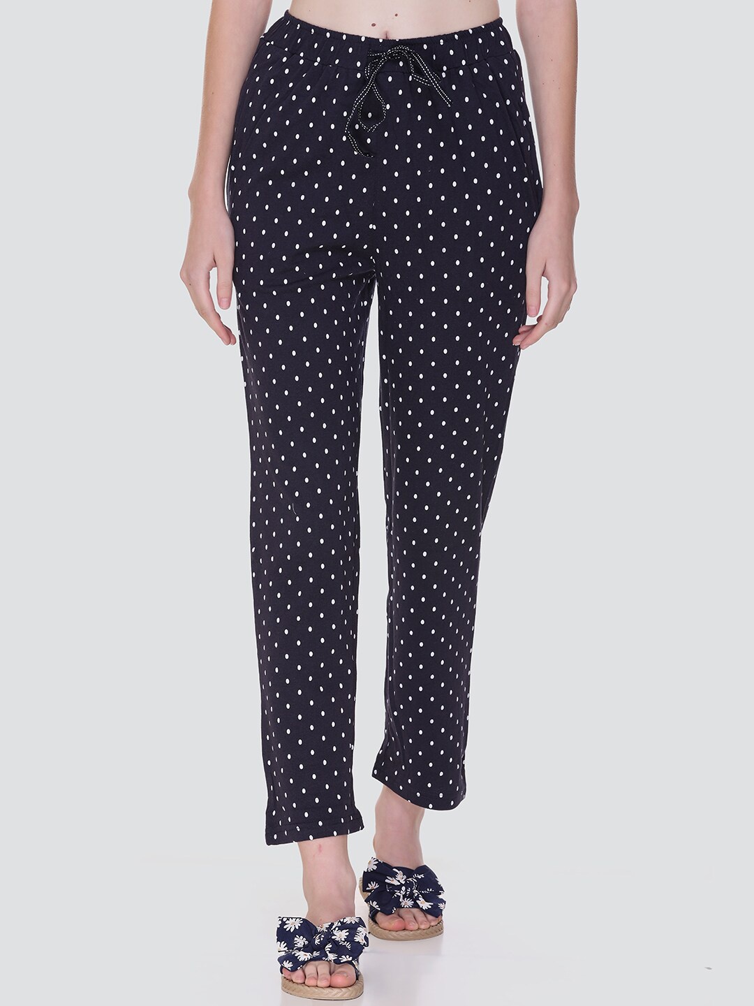 

KEIKO Women Navy Blue Printed Cotton Lounge Pant