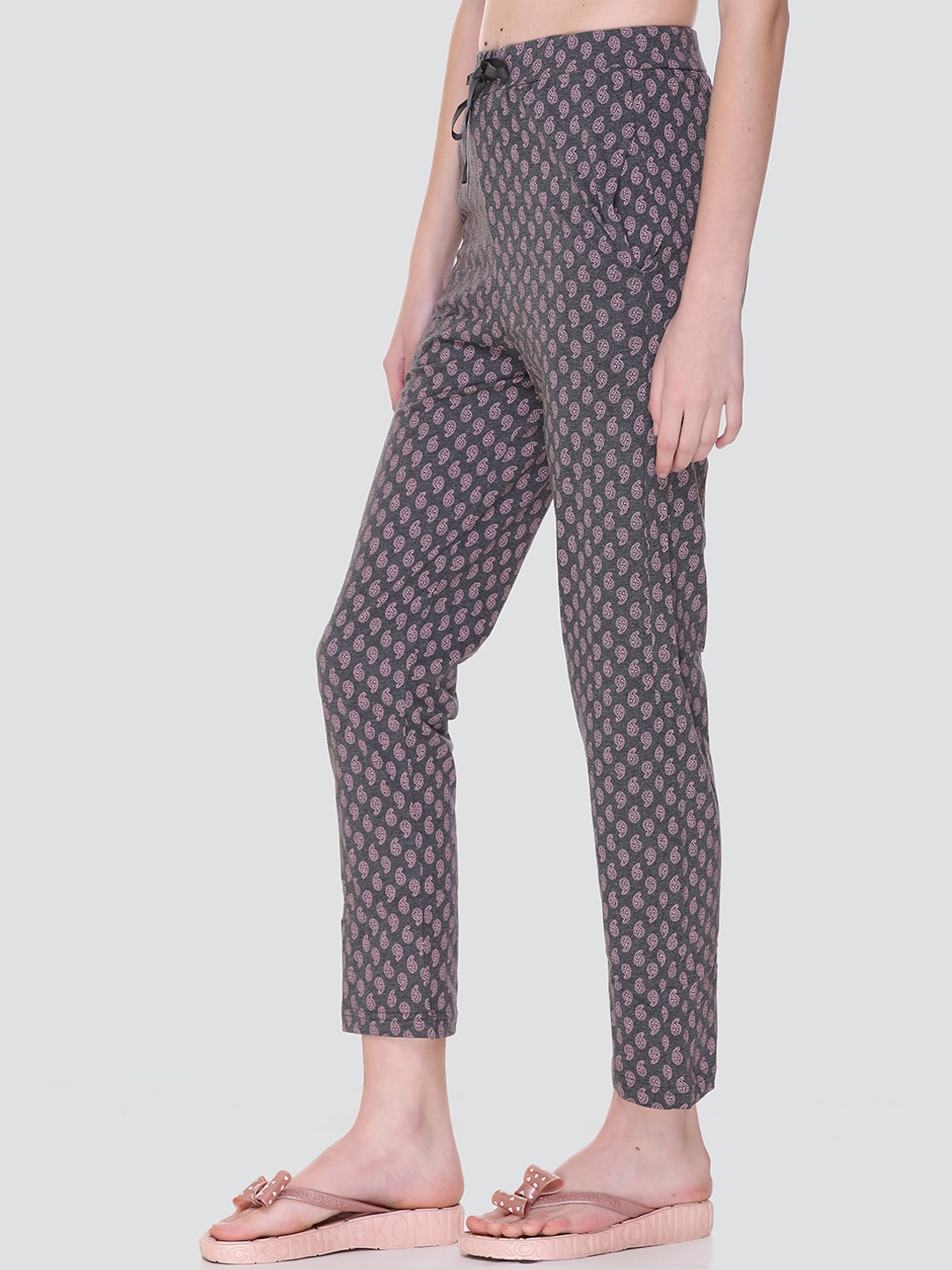 

KEIKO Women Charcoal Printed Cotton Lounge Pants