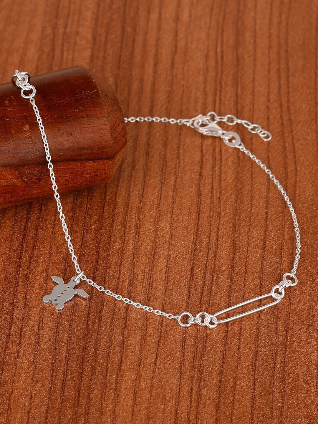 

GIVA Silver Rhodium Plated Sterling Silver Anklet