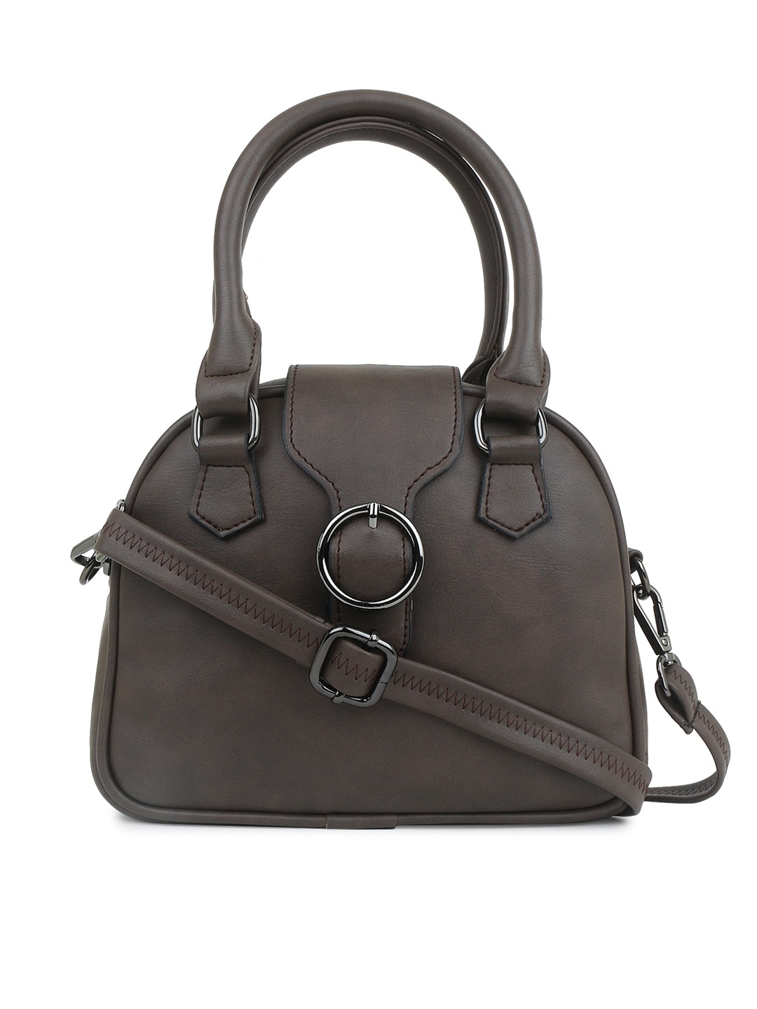 

LEGAL BRIBE Brown PU Structured Handheld Bag