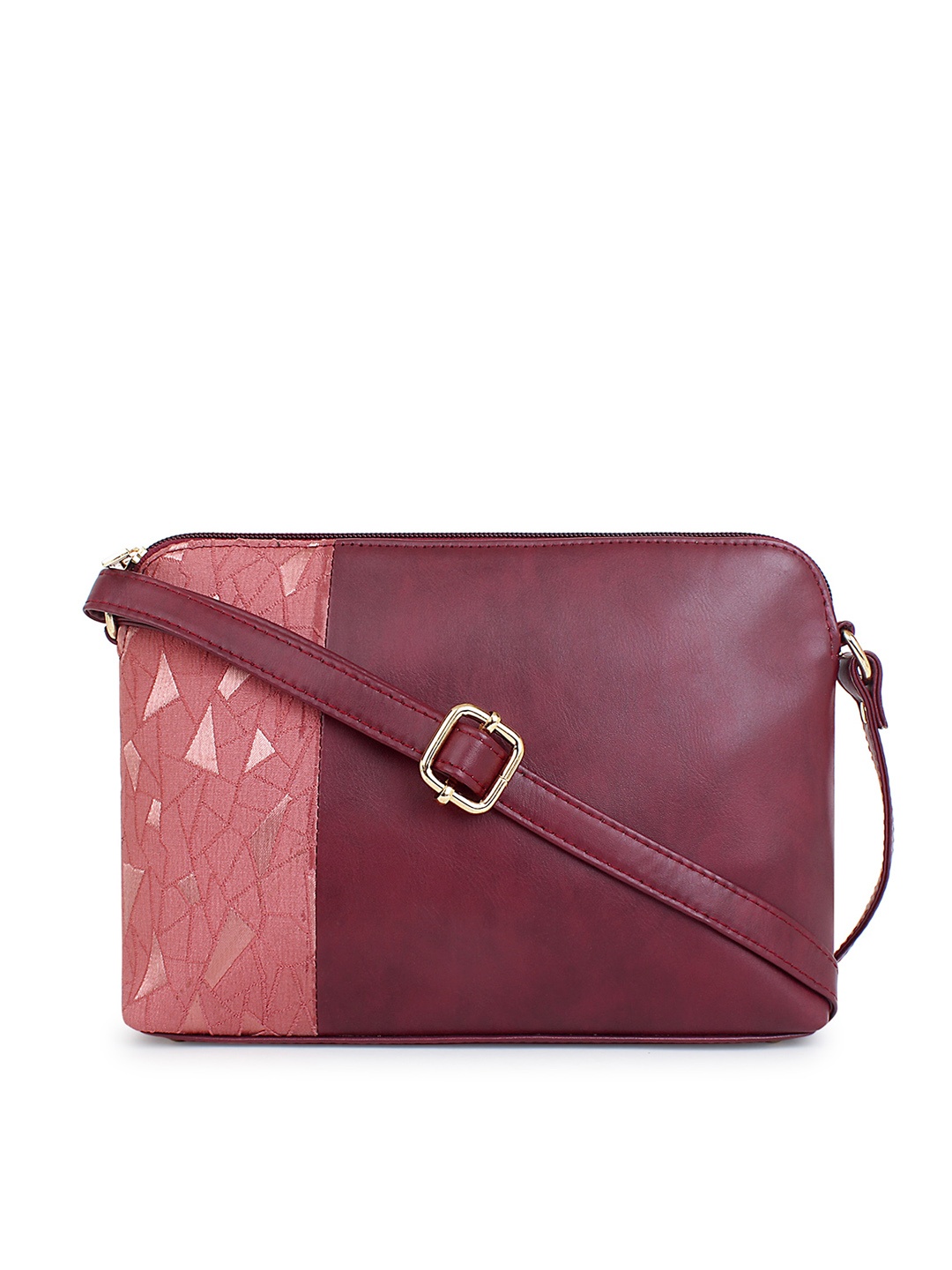 

LEGAL BRIBE Maroon PU Structured Sling Bag