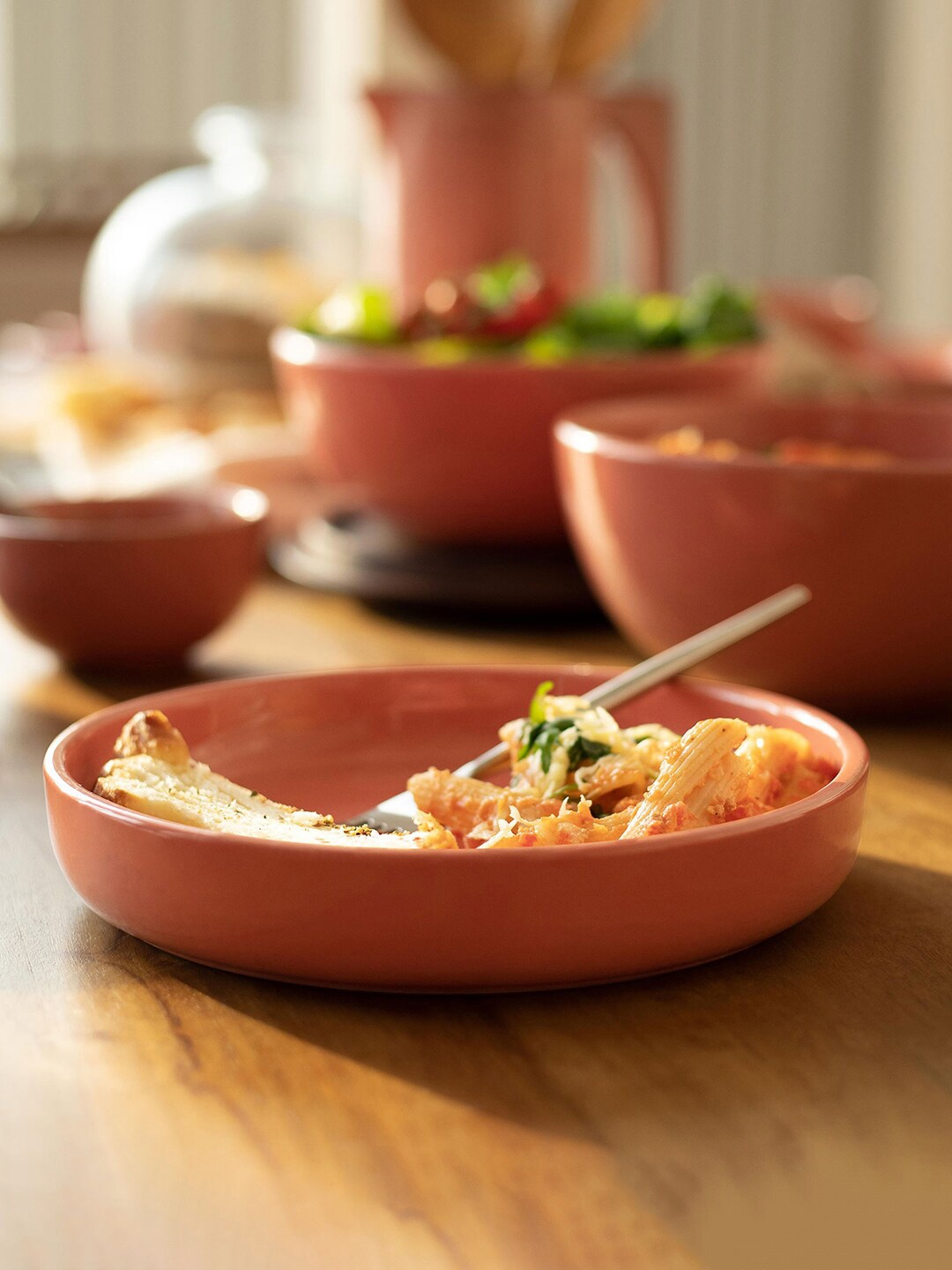 

ellementry Peach Rustic Reef Ceramic Pasta Bowl