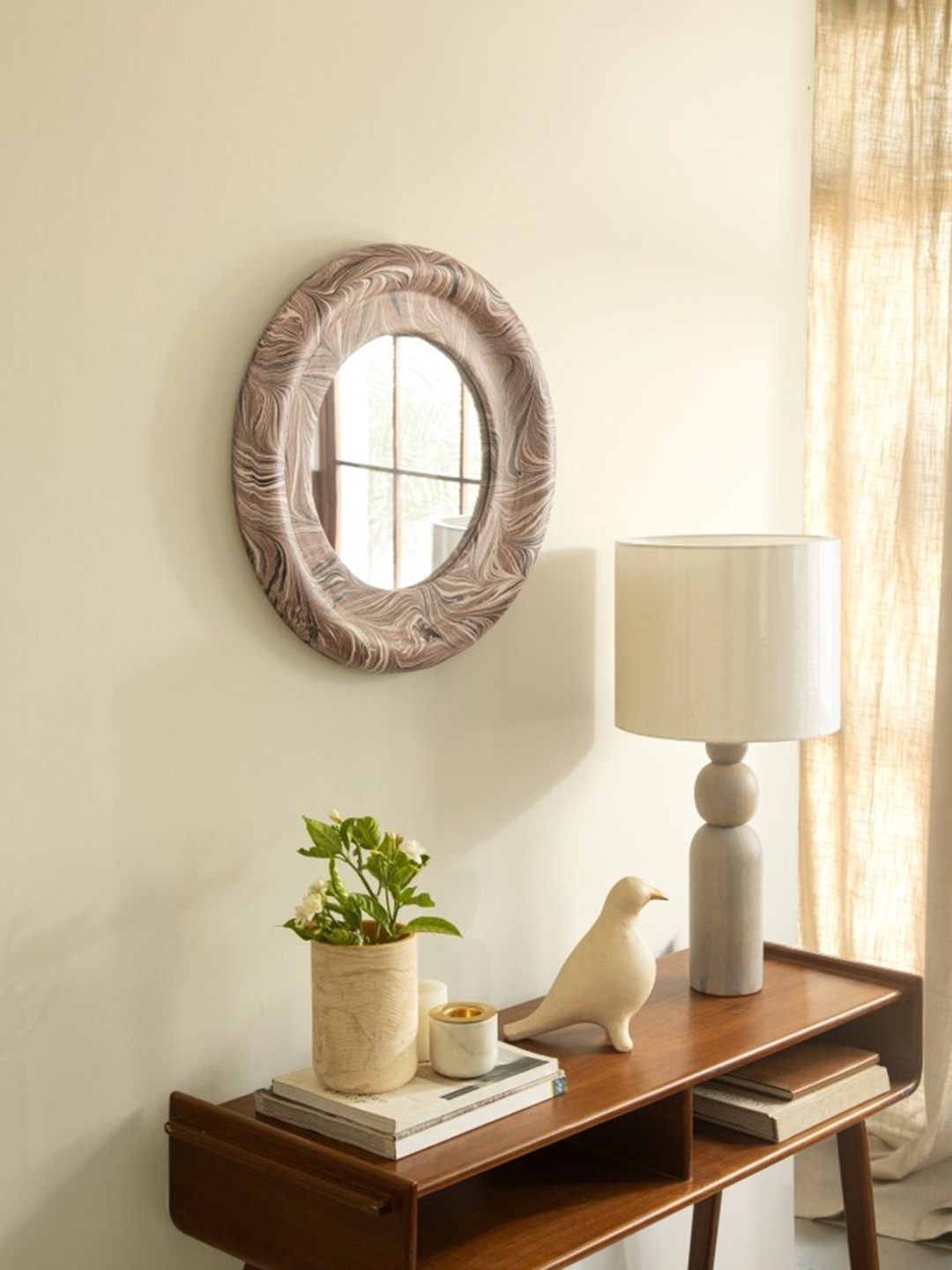 

ellementry Grey Abstract Wall Mirror