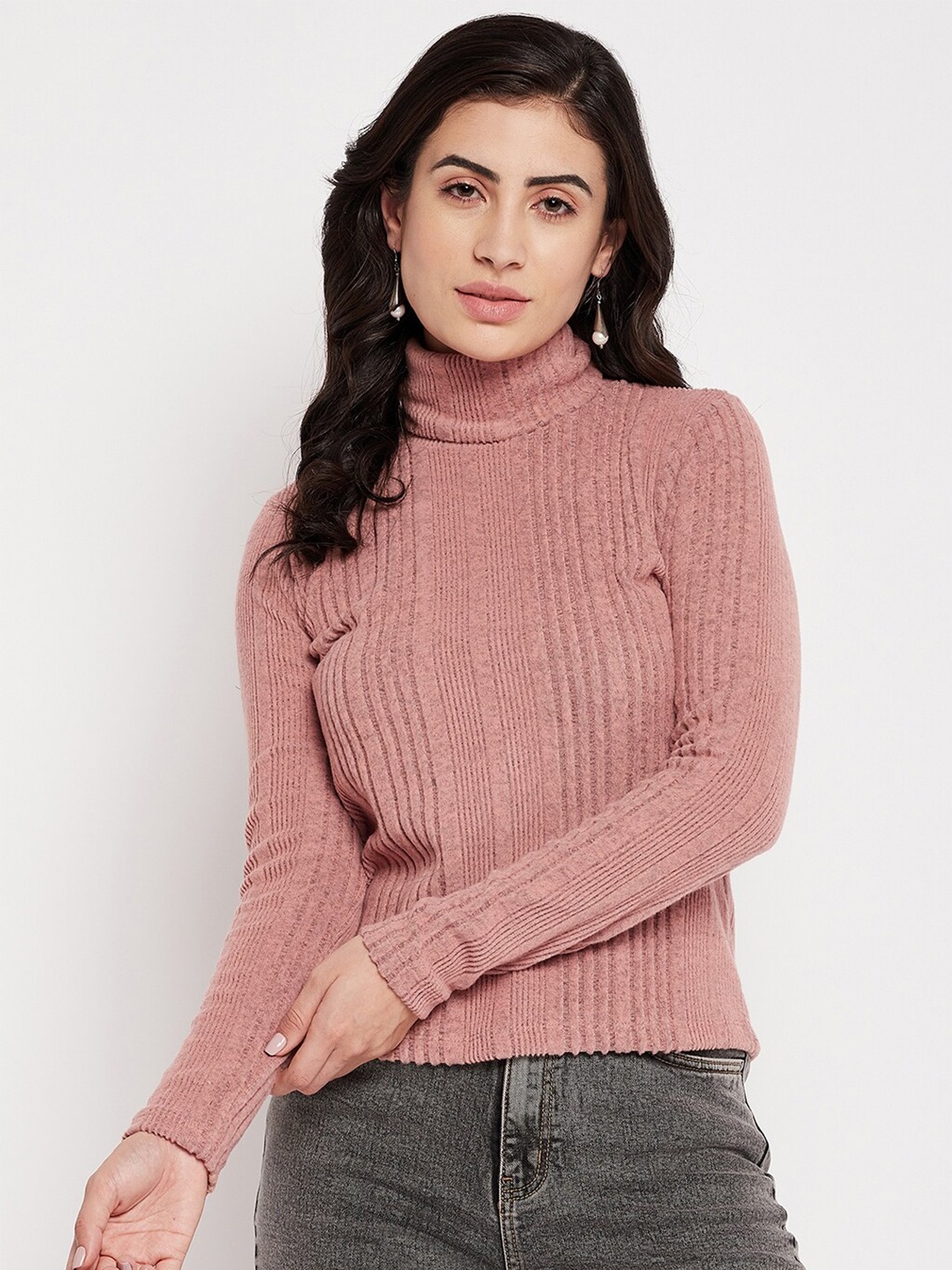 

Madame Women Rust Striped Top