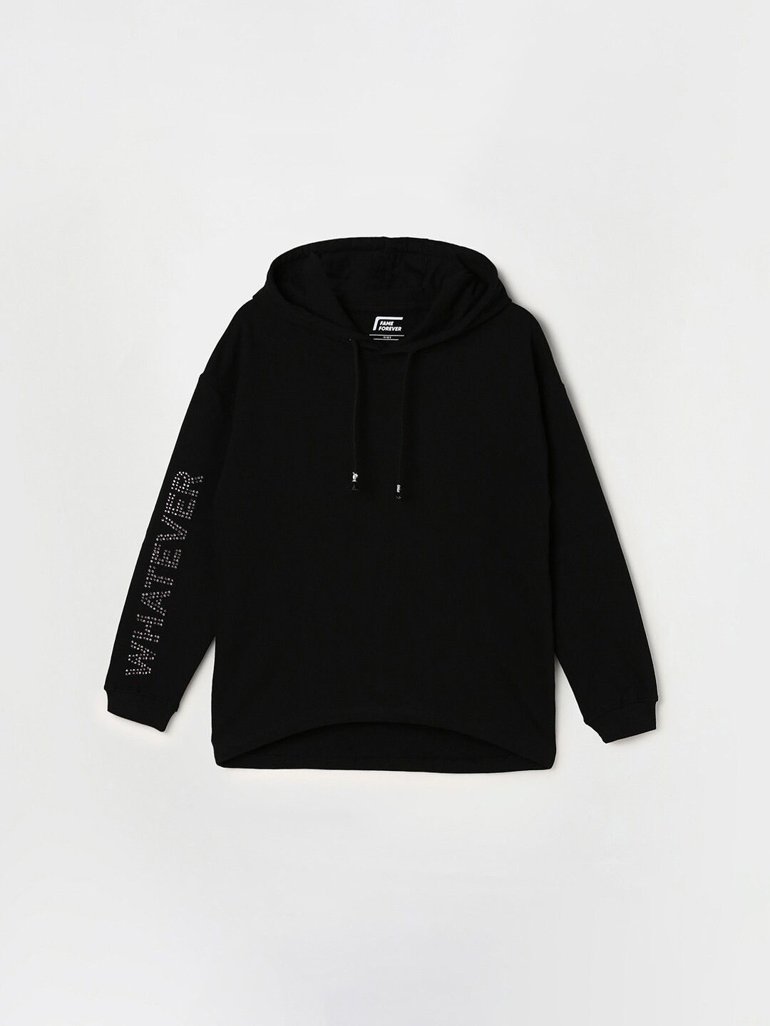 

Fame Forever by Lifestyle Girls Black Cotton Hooded Sweatshirt