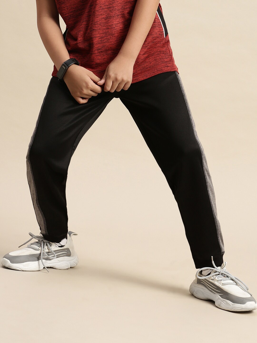 

PIPIN Boys Black Smart Straight Fit Joggers