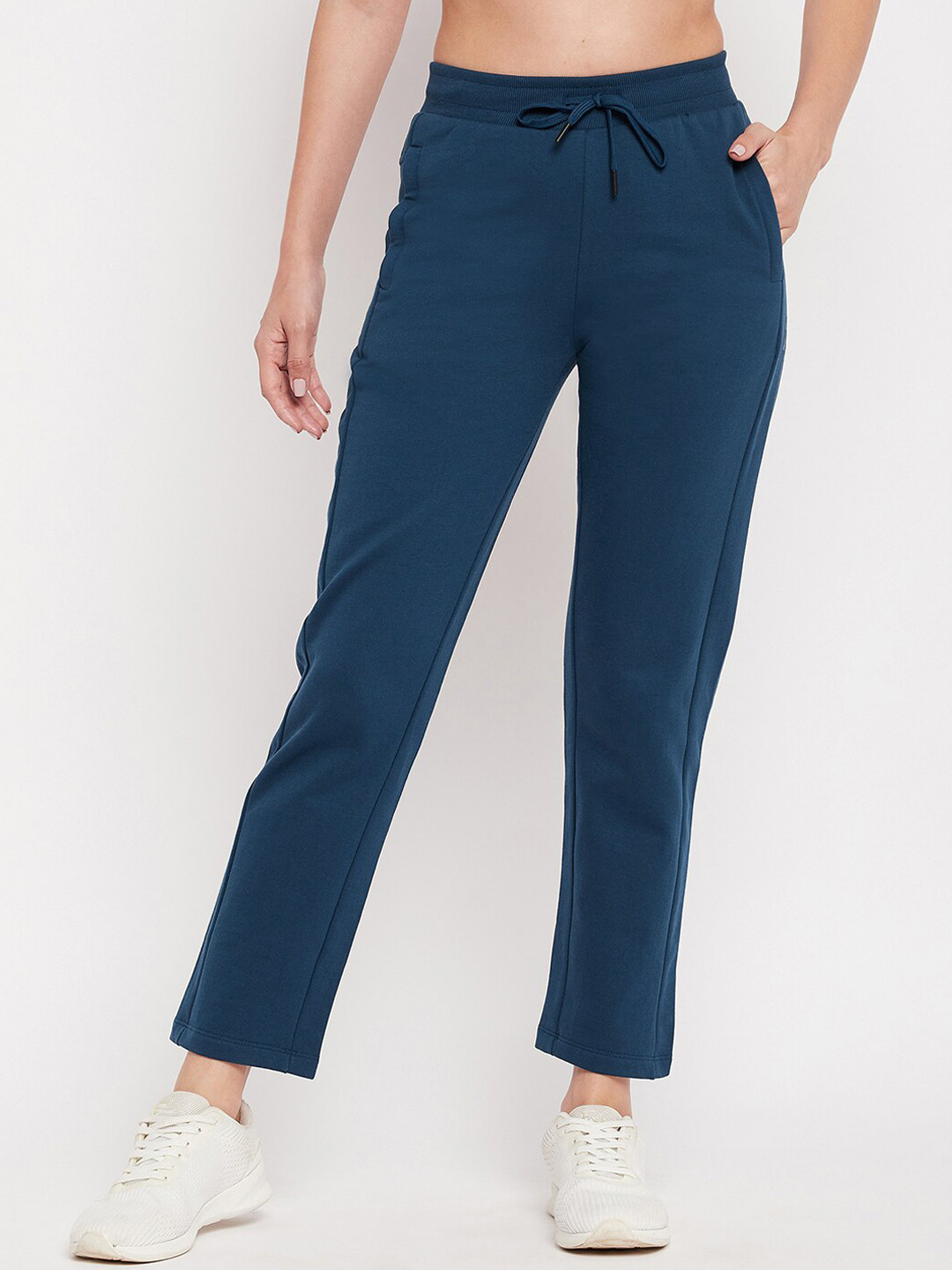 

MADAME M SECRET Women Plus Size Blue Solid Track Pants