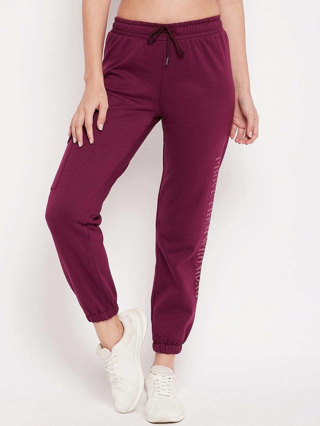 

MADAME M SECRET Women Plus Size Purple Solid Joggers