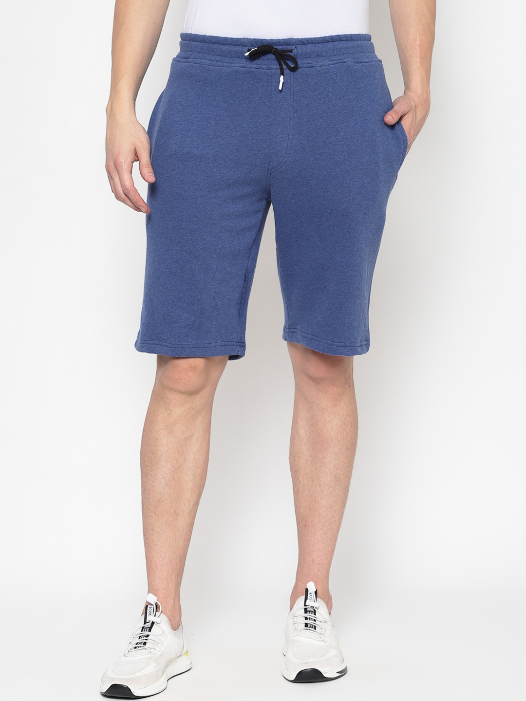 

PAUSE SPORT Men Blue Slim Fit Cotton Antimicrobial Technology Shorts