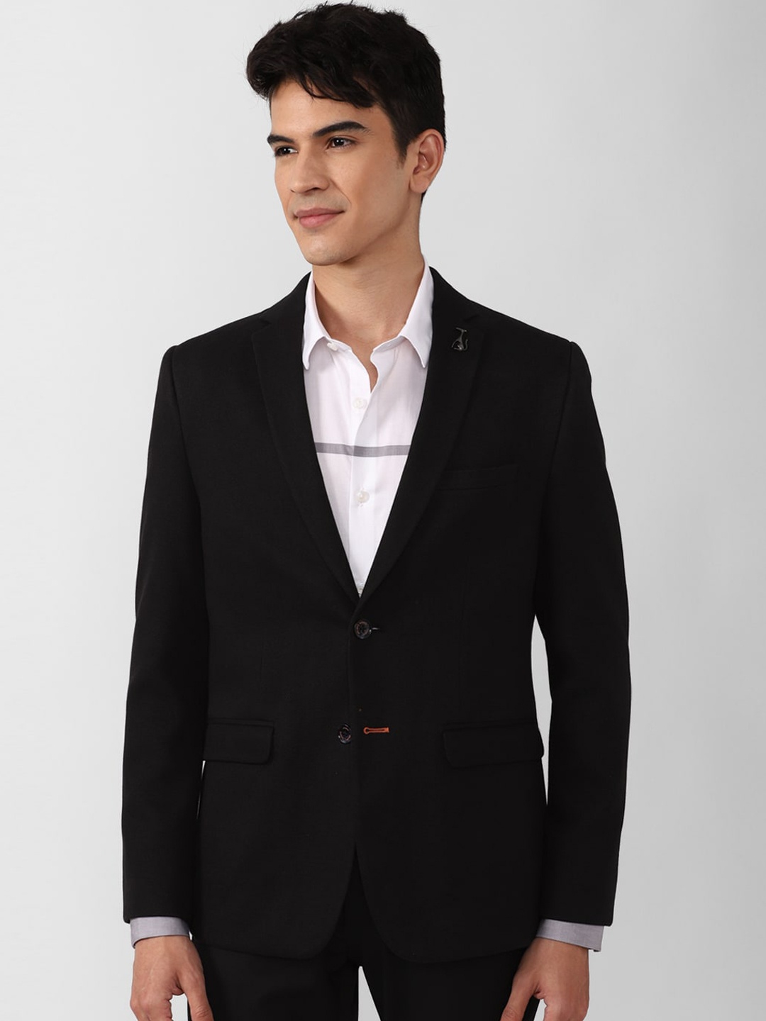 

SIMON CARTER LONDON Men Black Solid Cotton Blazers