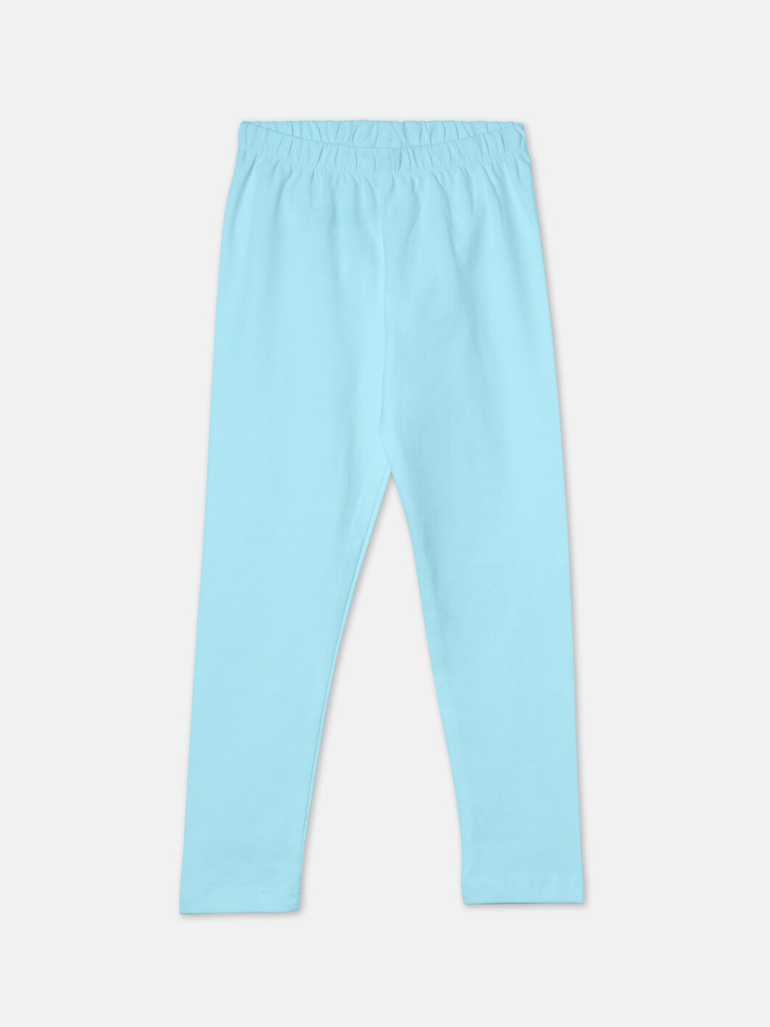 

R&B Girls Blue Solid Ankle-Length Cotton Legging