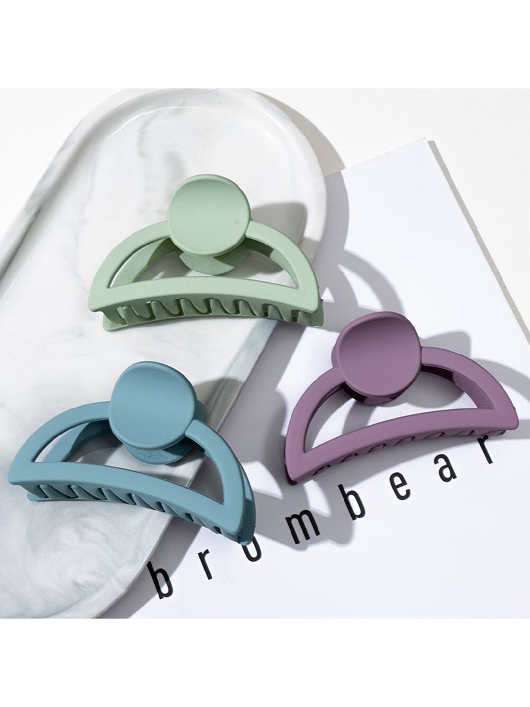 

FIMBUL Women Purple & Blue Set of 3 Claw Clip