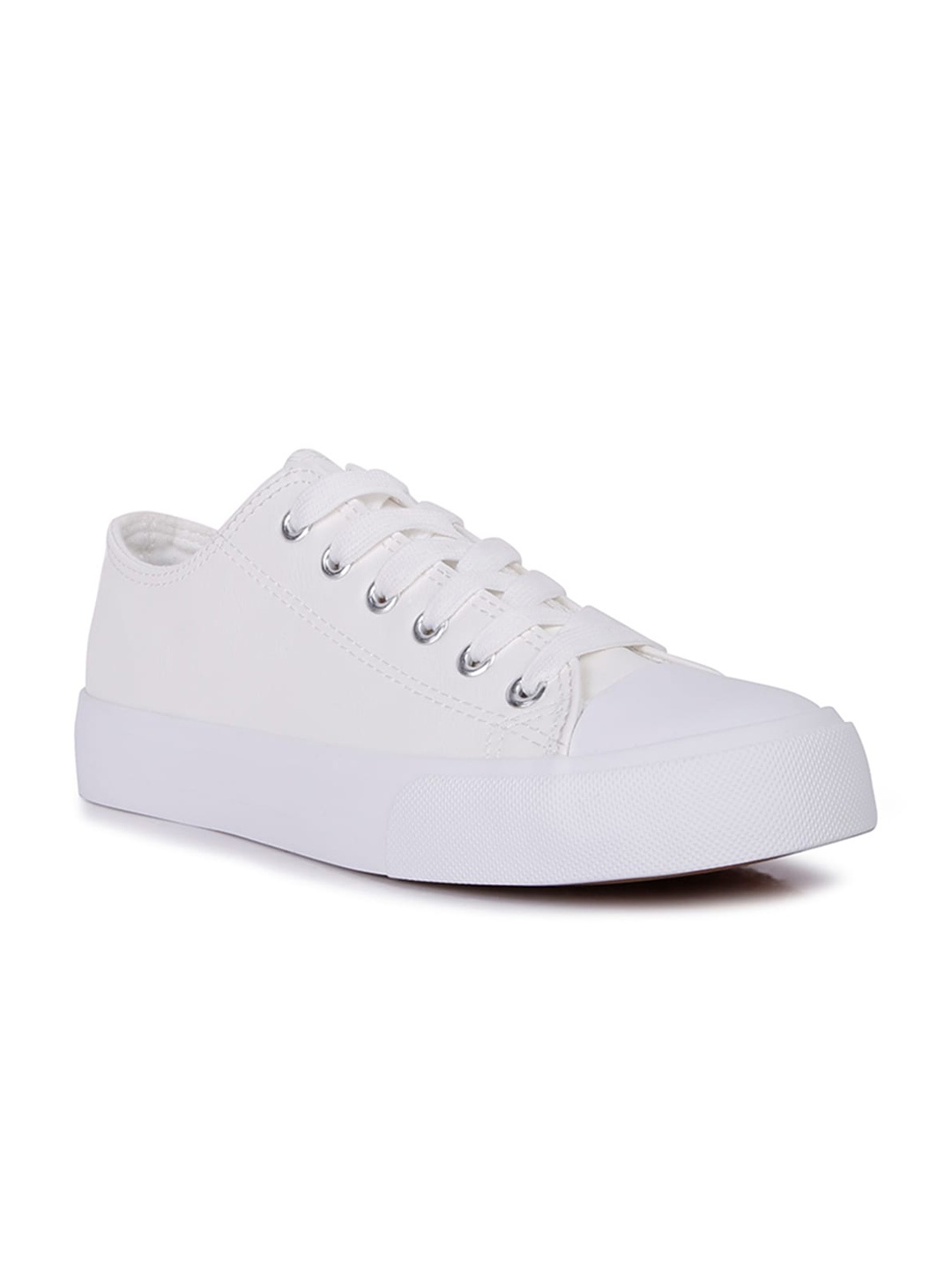 

London Rag Women White canvas casual sneakers