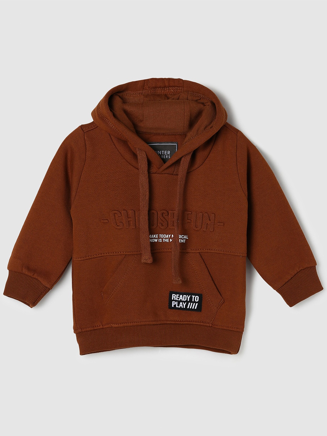 

max Boys Brown Printed Sweatshirt