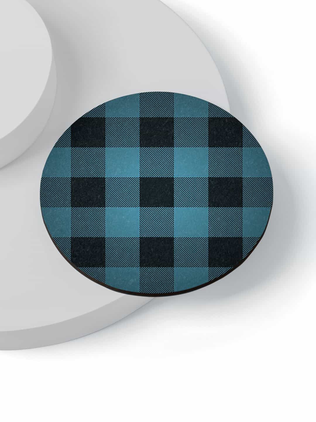 

macmerise Set Of 6 Printed Coasters, Blue