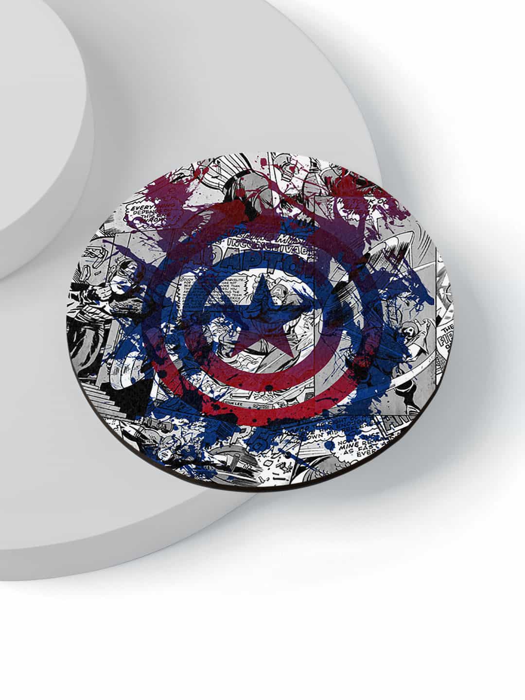 

macmerise Set of 6 Printed Coasters, White