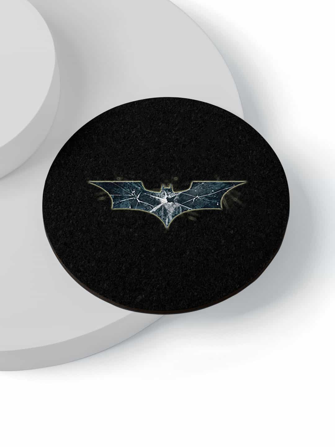 

macmerise Set Of 6 Black Batman Classic Designed Circular Coasters