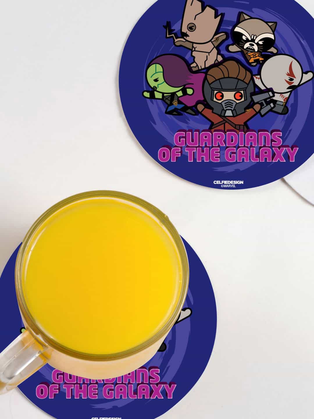 

macmerise Pack Of 6 Blue Guardians Of The Galaxy Kawaii Printed Circular Coasters